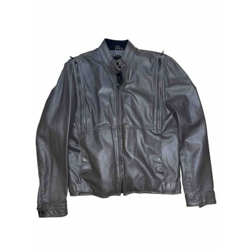 YAMAHA LEATHER Designed by‎ Hein Gericke Thriller Motorcycle Jacket Size 42 Gray